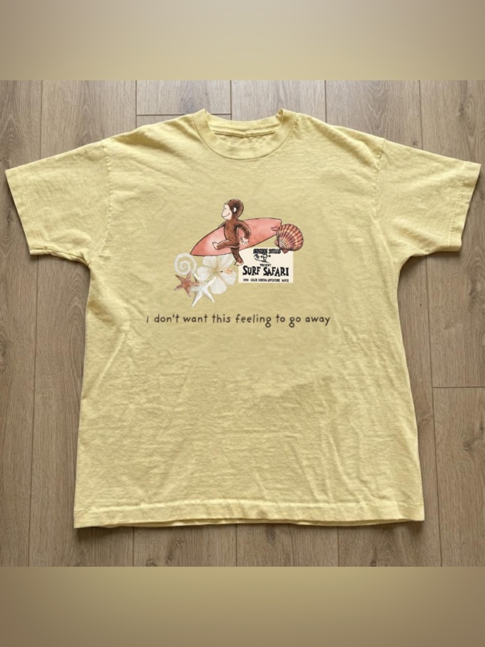 Curious Surfing Shirt, Beach Surf Monkey Graphic Tee, Coastal Surfing T-Shirt